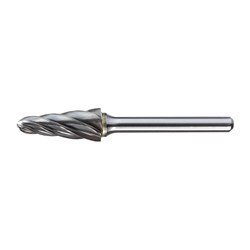 1/2in Included Angle Carbide Burr, 1/4in shank dia - Aluminium Cut