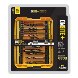 16 Piece | ONSITE Plus Impact Step Tip Drill Set