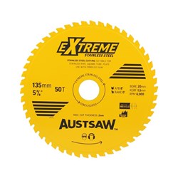 Austsaw Extreme Stainless Steel Blade | 135mm x 20 x 50T