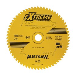 Austsaw Extreme Stainless Steel Blade | 185mm x 20 x 64T