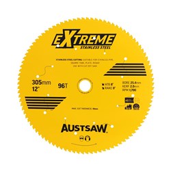 Austsaw Extreme Stainless Steel Blade | 305mm x 25.4 x 96T