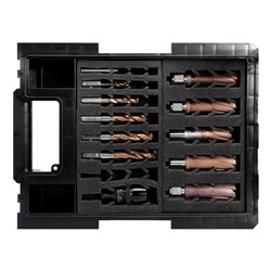 VersaDrive 12 Piece Starter Kit Hardox | TCT Annular Cutter Set | Drill Set 12mm to 18mm with Mag Dr