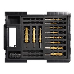 VersaDrive 12 Piece Starter Kit | 8 Piece Drill and Tap Set | 3 Piece ImpactaStep Cutter Set with HD