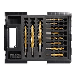 VersaDrive 12 Piece Starter Kit | 8 Piece Drill and Tap Set | 3 Piece Reamer Set 12mm to18mm with HD