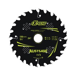 Austsaw Extreme: Wood with Nails Blade 136mm x 20/16 Bore x 24 T Thin Kerf