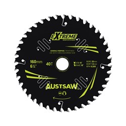Austsaw Extreme: Wood with Nails Blade 160mm x 20/16 Bore x 40 T Thin Kerf