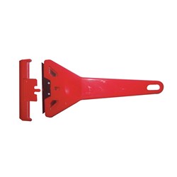 Red Plastic Scraper with H/D Blade