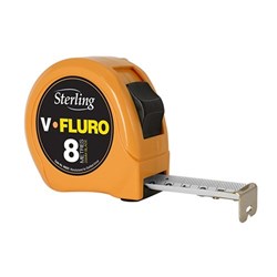 8m x 25mm V-Force Fluro Measuring Tape