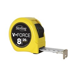 8m/26ft x 25mm V-Force Metric/Imperial Measuring Tape