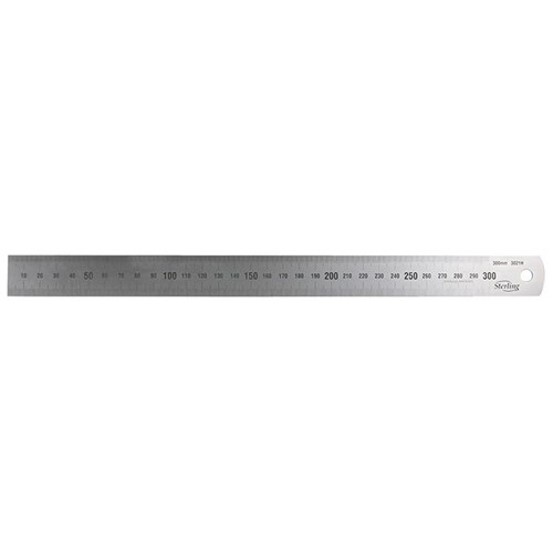 150mm/6in Matt Stainless Steel Rule Metric Imperial