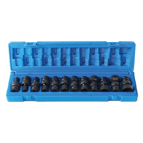 12 Piece 3/8 Drive Universal 6-Point Imperial Standard Socket Set