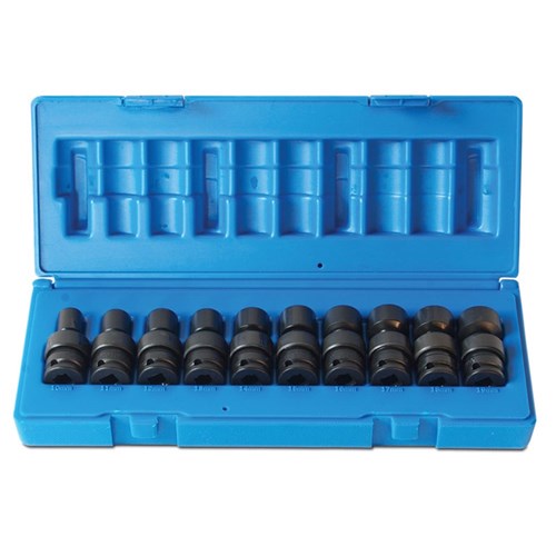 10 Piece 3/8 Drive Universal 6-Point Metric Standard Socket Set