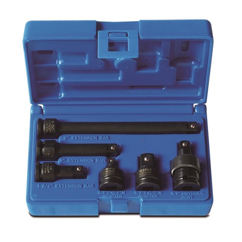 6 Piece 3/8 Drive Accessory Set Adapter & Extensions Set