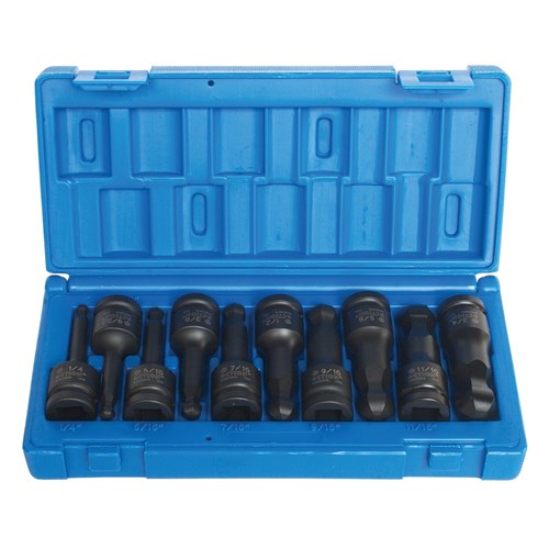 10 Piece 1/2 Drive Hex Driver Imperial Ball-end Set
