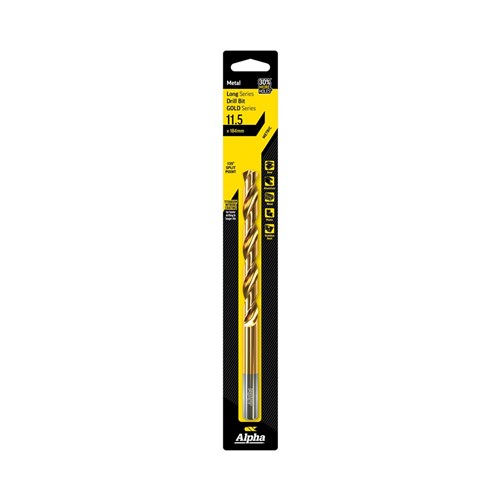 11.5mm Long Series Drill Bit - Gold Series (OAL 192mm)