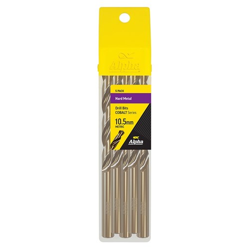 10.5mm Cobalt Series Jobber Drill Bit | Bulk Pack