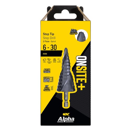 6-30mm | Onsite Plus Step Drill - Spiral Flute