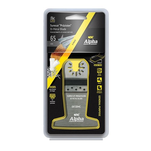 Surecut Prazision 65mm - Bi-Metal Multi-Tool Blade - 3 Pack
