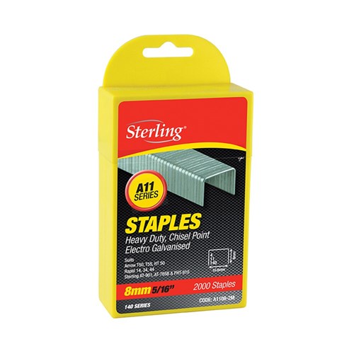 8mm A11 Style Staples - box 2000