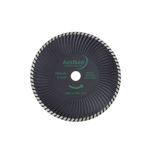 Austsaw - 103mm (4in) Diamond Blade Super Turbo Wave - 16mm Bore - Super Turbo