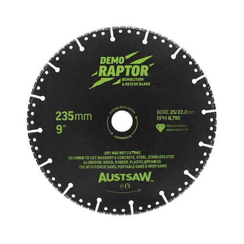 235mm (9in) | Demo Raptor Multi-Purpose Demolition Diamond Blade