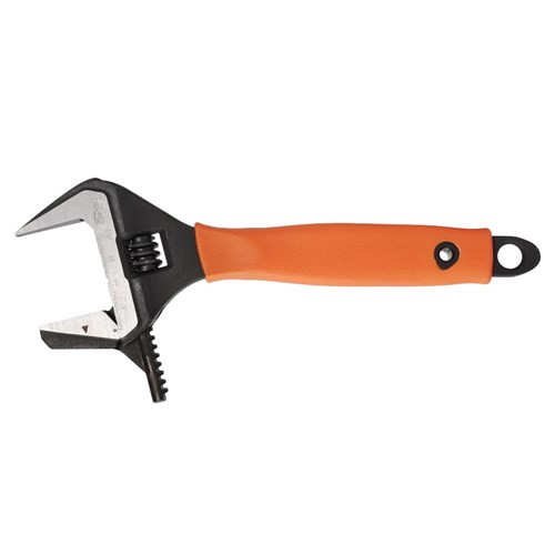 Wide Jaw Wrench Reversable 200mm (8'') Safety Nose with Orange Grip