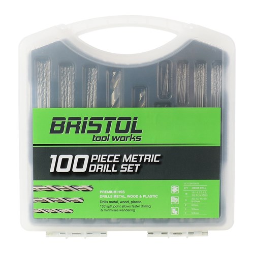 100 Piece | Bristol Metric Drill Set