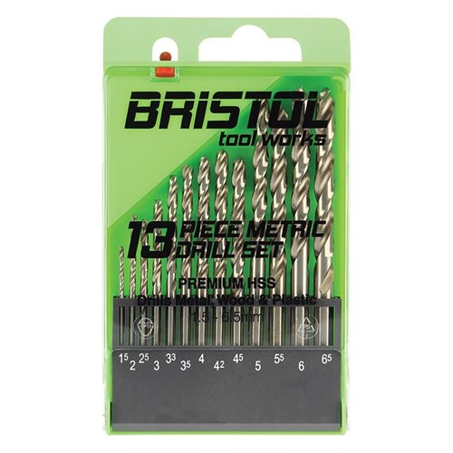 13 Piece | Bristol Metric Drill Set