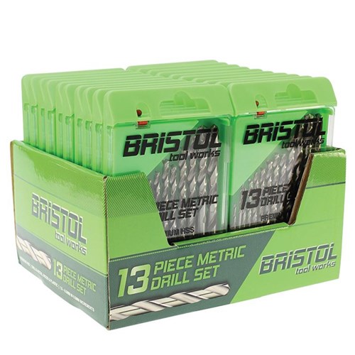 13 Piece | Bristol Metric Drill Set