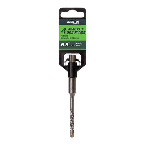 5.5 x 110mm Bristol SDS Plus 4 Cutter Masonry Drill