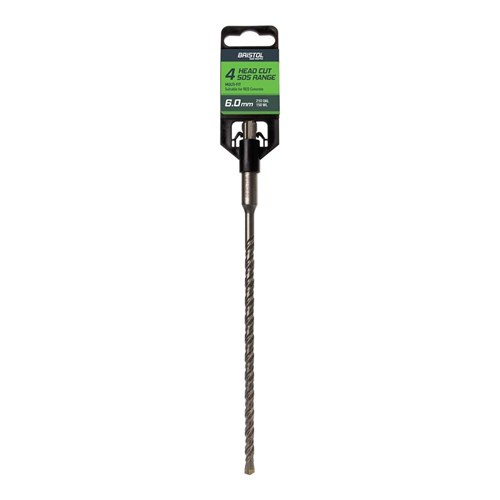 6.0 x 210mm Bristol SDS Plus 4 Cutter Masonry Drill