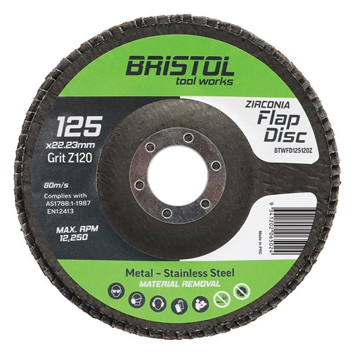 Bristol Flap Disc 125mm x 120 Grit Zirconia