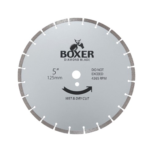 Austsaw/Boxer - 125mm (5in) Diamond Blade Boxer Segmented - 22.2mm Bore - Segmented