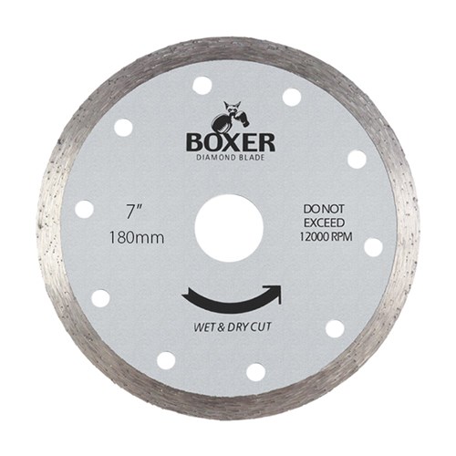 Austsaw/Boxer - 185mm (7in) Diamond Blade Boxer Continuous Rim - 22.2/20mm Bore - Continuous