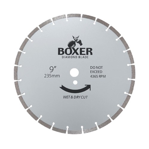 Austsaw/Boxer - 235mm (9in) Diamond Blade Boxer Segmented - 25/22.2mm Bore - Segmented