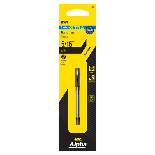 Carbon Xtra Tap BSW Taper-5/16x18 carded