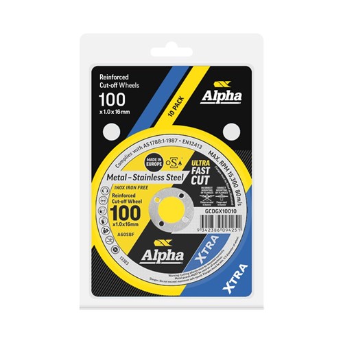 XTRA Cutting Disc 100 x 1.0mm | Carded 10 Pack