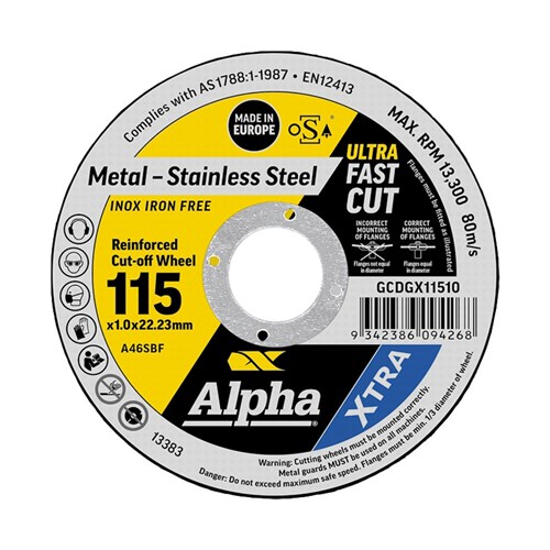 XTRA Cutting Disc 115 x 1.0mm | Carded 10 Pack