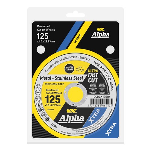 XTRA Cutting Disc 125 x 1.0mm | Carded 10 Pack