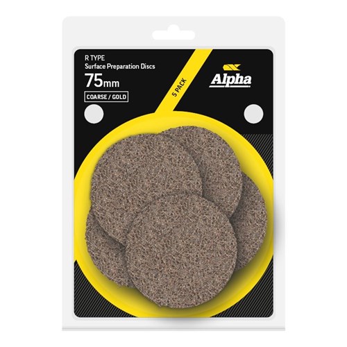 Surface Prep Disc R Type 75mm Coarse / Gold Carded (Pk 5)