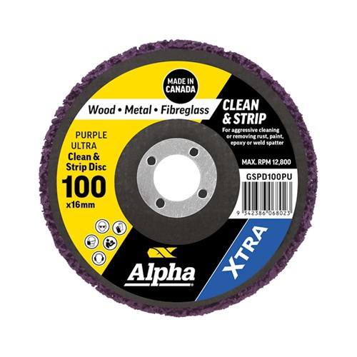Clean & Strip Disc 100mm Purple ultra XTRA Carded