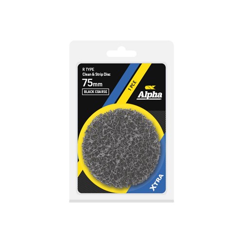 Clean & Strip Disc R Type 75mm Black coarse XTRA Carded (Pk 1)