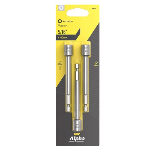 Nutsetter 5/16in x 100mm Magnetic Carded | 3 Pack