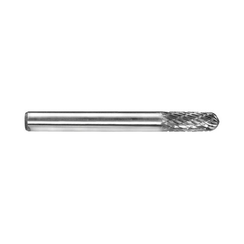 1/4in Cylindrical Ball Nose Carbide Burr Carded