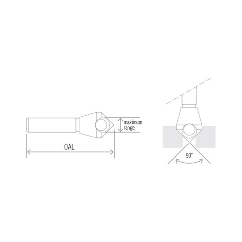 Countersink Cross Hole - 21.5mm