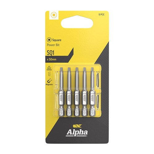 SQ1 x 50mm Power Bit Carded | 5 Pack