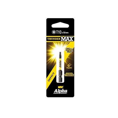 ThunderMax TX10 x 50mm Impact Power Bit Carded