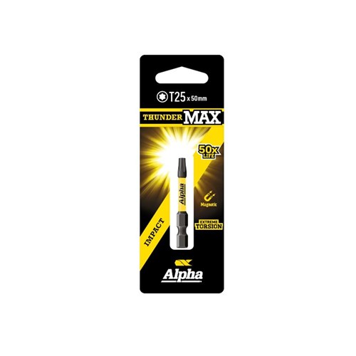 ThunderMax TX25 x 50mm Impact Power Bit Carded