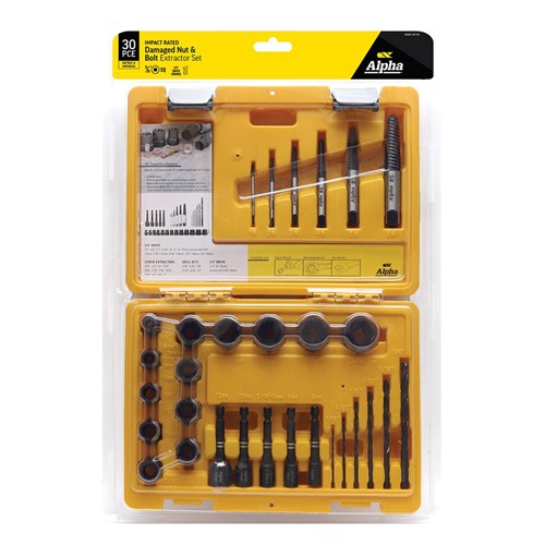 30 Pce | Alpha Damaged Nut & Bolt Extractor Set | 1/4in & 3/8in Drive