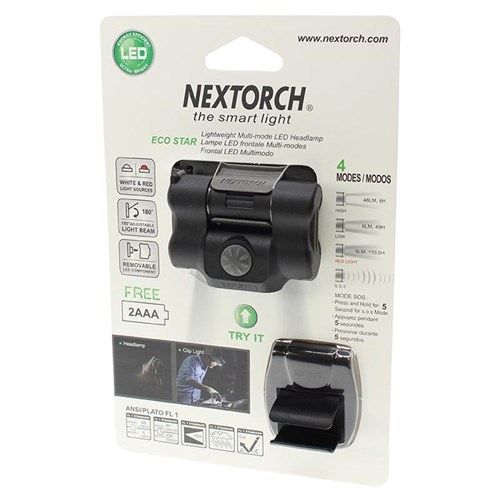 Nextorch Eco Star Lightweight LED Headlamp: Black